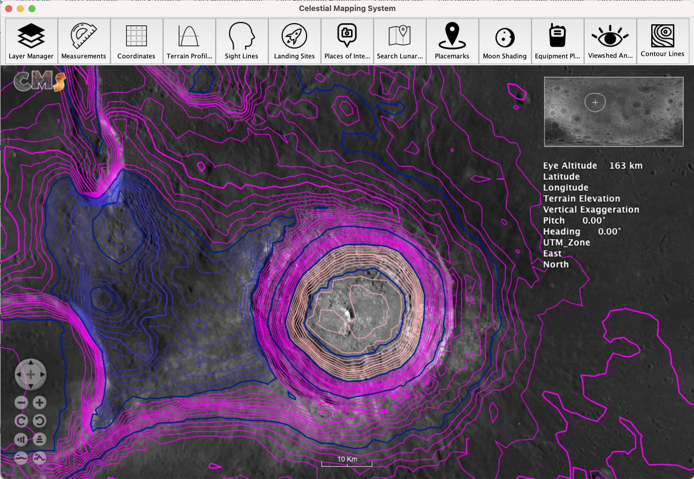 Crater Contour Lines