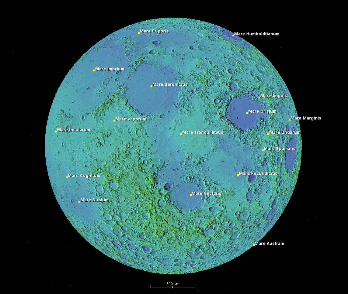 LOLA Color Shaded Relief Map