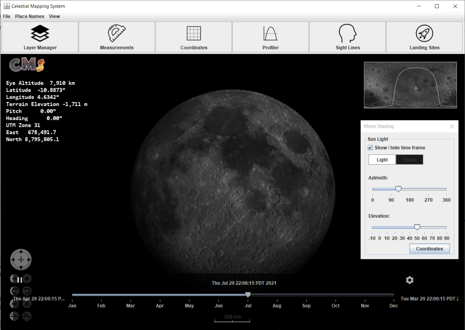 Moon Shading Simulation